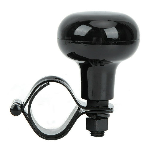 Perilla auxiliar de refuerzo de bola de volante para coche universal, color negro