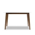 thumbnail image 2 of Aria Table à Manger Rectangulaire en Bois Massif Noyer/blanc Style Moderne 47 Pouces, 2 of 5