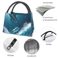 thumbnail image 4 of Disketp Ice Blue Ocean Cute Dolphin A Bolsa Térmica Estampada, Bolsa Térmica Aislante para Almuerzo, Playa y Campamento, 4 of 6