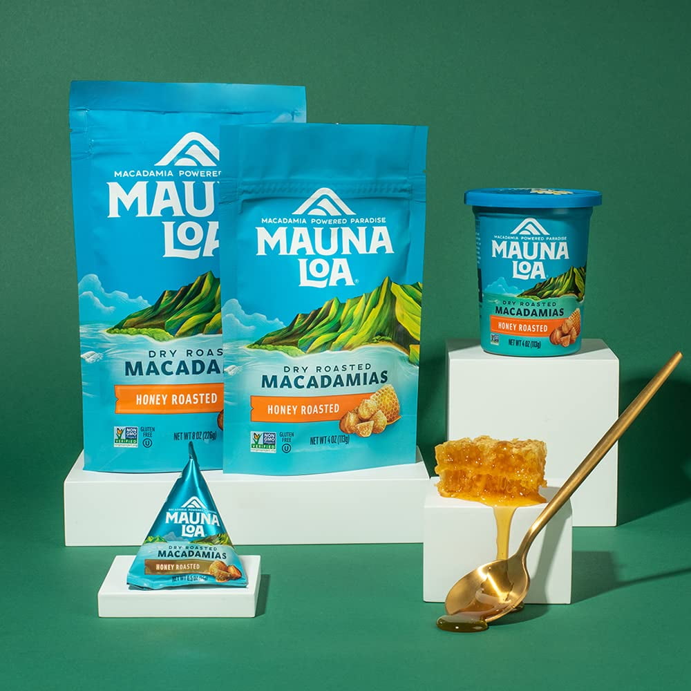 (2 pack) Mauna Loa Honey Roasted Macadamias with Hawaiian Honey, 4 oz. Cup