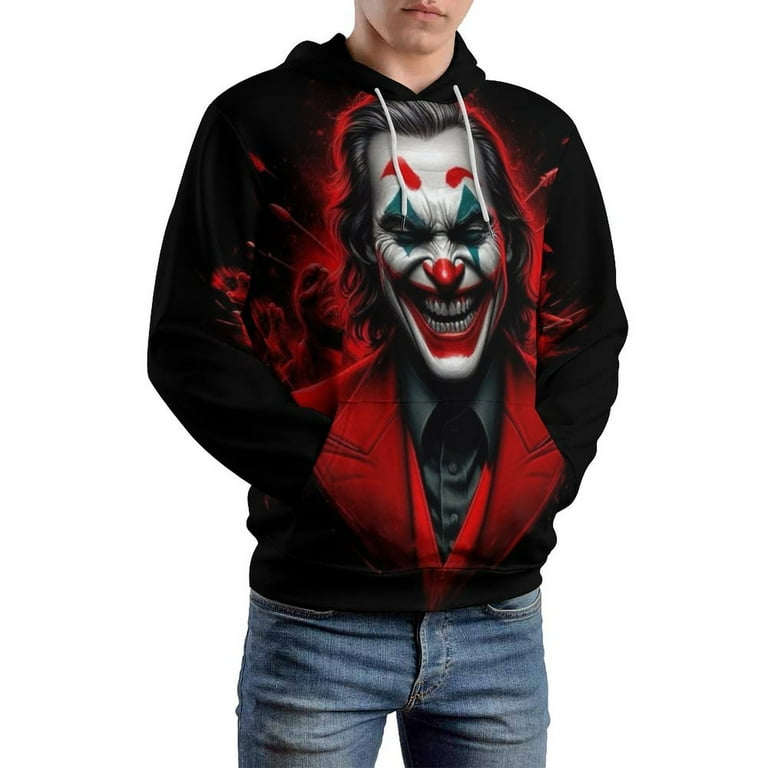 Joker Hoodies for Men Women, Unisex Hooded Sweatshirt, Oversized