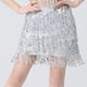 thumbnail image 2 of Gibobby mini faldas de mujer Para Mujer Falda A La Cadera Danza Del Vientre Falda A La Cadera Flow Su Lentejuelas Wrap Falda De Mujer(Plateado, L), 2 of 4