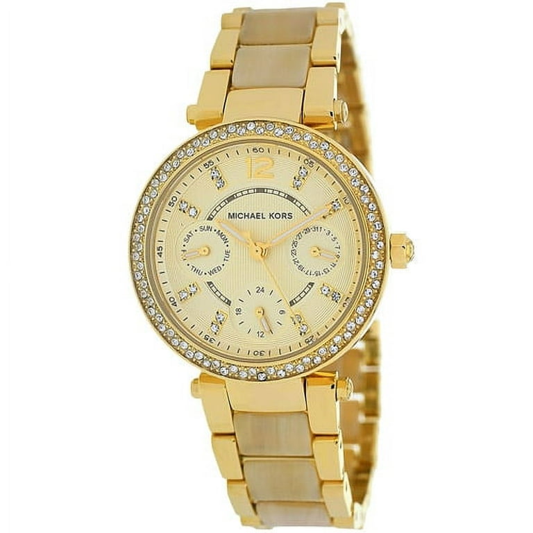 Michael Kors Women s Mini Parker Watch Quartz Mineral Crystal MK5842 Walmart