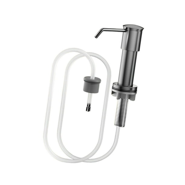 Dispensador de jabón con bomba integrada para dispensador de líquidos de encimera, accesorio de baño Gris