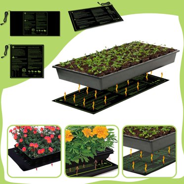ROCEEI 12 Pack Seedling Heat Mat Bulk, 10" X 20.75" Heat Mats For Seed Starting Plant Heating Mat Grow Mats Waterproof Hydroponic Heating Pad Warm Seed For Greenhouse Plants Germination