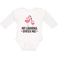 thumbnail image 3 of Inktastic Gramma Loves Me Girl Flamingo Girls Long Sleeve Baby Bodysuit, 3 of 5
