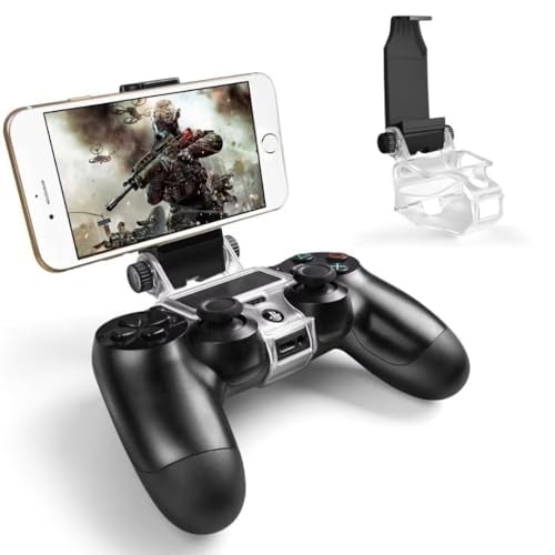 Mobile Phone Gaming Clip,Controller Phone Mount Support Holder Clamp for PS4/Xbox Series/Xbox One/Samsung Galaxy S8/iOS/Android-Maximum 6 inch Phone