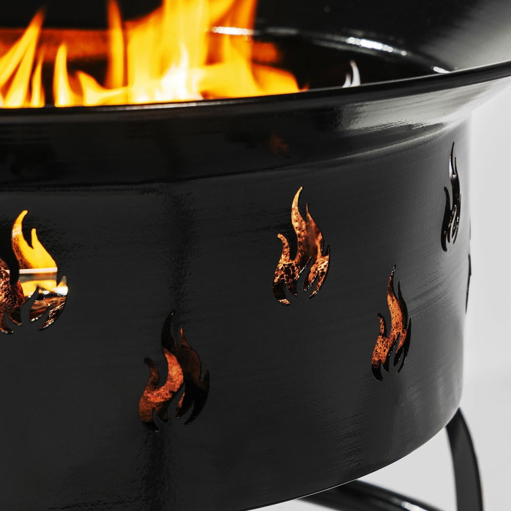 Kadyn 19" Outside Fire Pits with 50000 BTU and Propane Gas, Smokeless Fire Pit for Outside Patio Deck Garden, Courtyard, Black