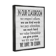 thumbnail image 3 of Stupell In Our Classroom Teacher Sign Inspirational Painting Black Floater Framed Art Print Wall Art, 3 of 6