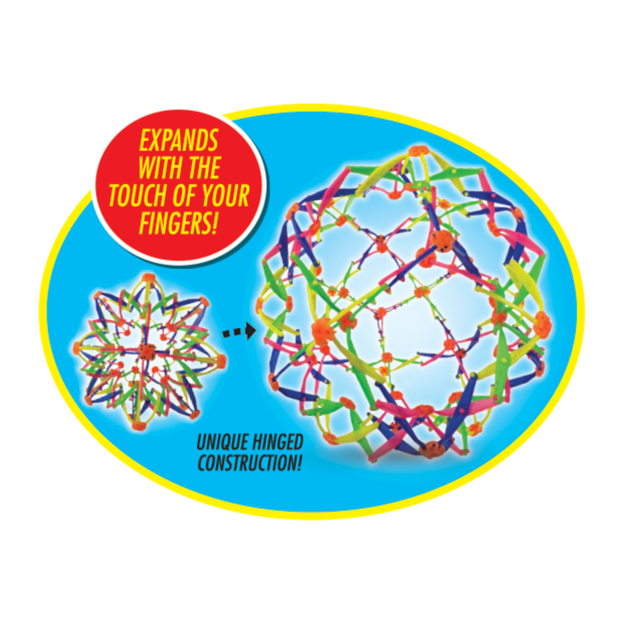 Ja-Ru Expand-A-Sphere Plastic Fidget Toy, Child Age 3+, Multicolor