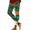 thumbnail image 2 of Thanksgiving Leggings for Women Elastic High Waist Festive Print Breathable Tight Pants Workout Yoga Pants, 2 of 6