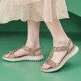 thumbnail image 2 of IUJSOY Womens Sandals Glitter Rhinestone Dressy Summer Platform Sandals Open Toe Walking Shoes, 2 of 9