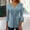 #1Blue, variant on Spring/Fall Women's Trendy Loose-Fit 3/4-Sleeves V-Neck Printed Blouse Casual Fashion Shirt Tops