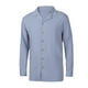 thumbnail image 4 of Blusa y camisa de manga larga con cuello vuelto para hombre, color liso, informal, con cuello vuelto, bolsillo, botones, camisa de manga larga, blusa para hombre, 4 of 9
