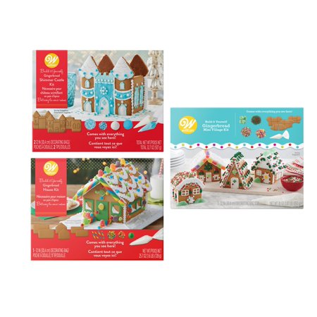 Wilton Build It Yourself Gingerbread Decorating Kit Party Pack, 3ct