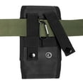 thumbnail image 2 of Luxmo Belt Holster for TCL 50 LE, Pouch Holder Phone Case, Hook & Loop Closure/Card Slots/MOLLE/Carabiner Clip, Nylon - Black, 2 of 8
