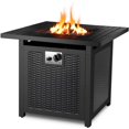 thumbnail image 1 of Mesa de hoguera de gas propano de 28 pulgadas, cuenco de fuego cuadrado de 50.000 BTU, chimenea de certificación CSA para exteriores con encendido eléctrico automático, cubierta impermeable 600D esquí esquí Gafas de esquí, 1 of 5