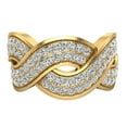 thumbnail image 4 of 0.65 CT TW Intertwined Anniversary Diamond Band Ring 18K Gold (G,VS), 4 of 5