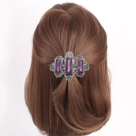 KAKOWELY 1Pc Multi Color Antiquing Hair Clip Fashion Spring Buckle Ponytail Clip for Decoration