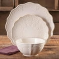 thumbnail image 2 of The Pioneer Woman Farmhouse Lace 12-Piece Dinnerware Set, Linen, 2 of 7