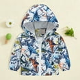 thumbnail image 2 of Zanarzt Toddler Rain Suit Toddler Rain Jacket Cartoon Windbreaker Coat Baby Girl Boy Zip Hooded Outerwear Spring Raincoat White,5-6 Years, 2 of 9