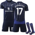 thumbnail image 1 of 2024-2025 Manchester United Away Kids Football Shirt Kit NO.17 Garnacho 26, 1 of 5