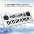 thumbnail image 4 of Electronic Keyboard 37 Piano Keys Children Toys Musical Instrument with MicrophoneSilver, 4 of 4