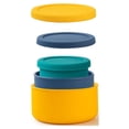 thumbnail image 2 of Silicone Lunch Container Durable High Temperature Resistant Lunch Box for Storing Kids Snacks Takeout Leftovers  Green, 2 of 8