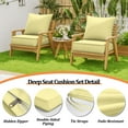 thumbnail image 6 of Pakunoda Outdoor Deep Seat Cushion Set for Patio Furniture, Waterproof & Fade Resistant, 22" L X 24" W X 4" H,Creamy Yellow, 6 of 6