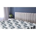 thumbnail image 5 of Ambesonne Marine Fitted Sheet, Ramp Fish Pattern Sea Back, California King, White Dark Petrol Blue, 5 of 5
