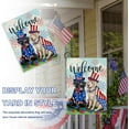 thumbnail image 4 of Welcome 4th of July Dog Patriotic Decorative Garden Flag, America USA Black Labrador Puppy Stars Stripes Yard Outside Decorations, American Summer Outdoor Small Home Decor Double Sided 12 x 18, 4 of 6