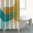 thumbnail image 4 of Teal and Gold Marble Wavy Lines Pattern Shower Curtain 72"x84" ,Bathroom Decorative Shower Curtains Set with 12 Hooks,Modern Waterproof Washable Shower Curtain, 4 of 6