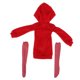 thumbnail image 5 of Ropa de vestir Yotijar con capucha medias para muñeca 1/3 60cm rojo, 5 of 6
