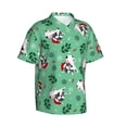 thumbnail image 2 of Balery Christmas French Bulldog Print Men's Hawaiian Shirts Short Sleeve Beach Shirt Relaxed Fit Vacation Button Down Shirts-X-Large, 2 of 9