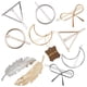 thumbnail image 1 of Apuakthei - Pinzas para el pelo minimalistas doradas y plateadas, juego de pinzas para el pelo con plumas huecas, horquillas con plumas, pasadores geométricos, accesorios para el cabello para mujer, 1 of 7