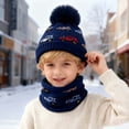 thumbnail image 2 of REDARER Kids Winter Scarf & Lined Hat Set, Knitted Neck Warmer with Car Pattern for Boys Girls,2-6 Years, 2 of 5
