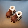 thumbnail image 5 of FhsagQ Boots Girls Boots Size 11 Baby Girls Shoes Autumn and Winter Baby Girls Walking Shoes Soft Soled Princess Shoes 1 2 Years Old Baby Cotton Shoes Boots Walking Shoes Brown 24, 5 of 7