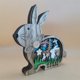 thumbnail image 4 of Gwong Decoración hogareña Adorno de conejo Hollow-Out Rústico de madera Pascua Retro escultura Animal Decoración de escritorio Gwong 21085240, 4 of 6