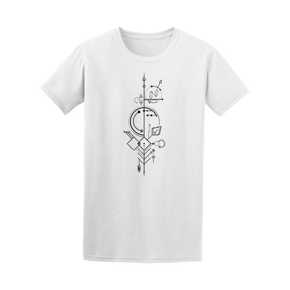 Geometric Triangles Circles Dots Tee Men's -Image by Shutterstock