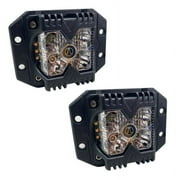 Race Sport LED Aux Flush Mount Light Amber Side Strobe Clear Lens Sold in Pairs RS02FMC
