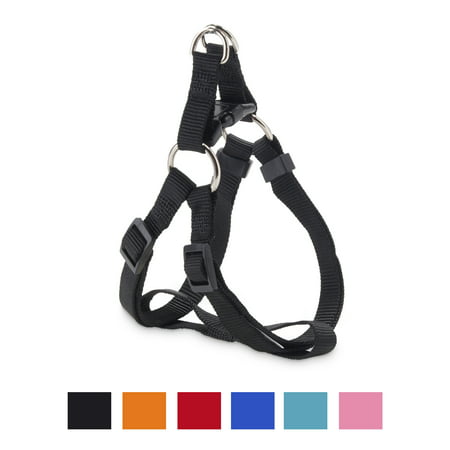 Vibrant Life Solid Nylon Step-In Dog Harness, Black, 8-14 (Best Dog Harness For Springer Spaniel)