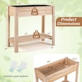 thumbnail image 3 of Costway Wooden Raised Garden Bed with Legs, Storage Shelf, Liner, Drainage for Backyard, 3 of 10
