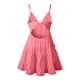 thumbnail image 5 of Vestido midi de verano sin mangas con cuello en V y corte A para mujer - Vestido de playa con volantes de poliéster, 5 of 7