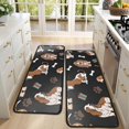 thumbnail image 4 of Kitchen Rugs Sets Of 2,Basset Hounds with Bones and Presents Anti Fatigue Kitchen Mat Rugs Non Slip Washable,Decorative Kitchen Floor Mats for Kitchen,Sink,Laundry,17"x47"+17"x47", 4 of 5