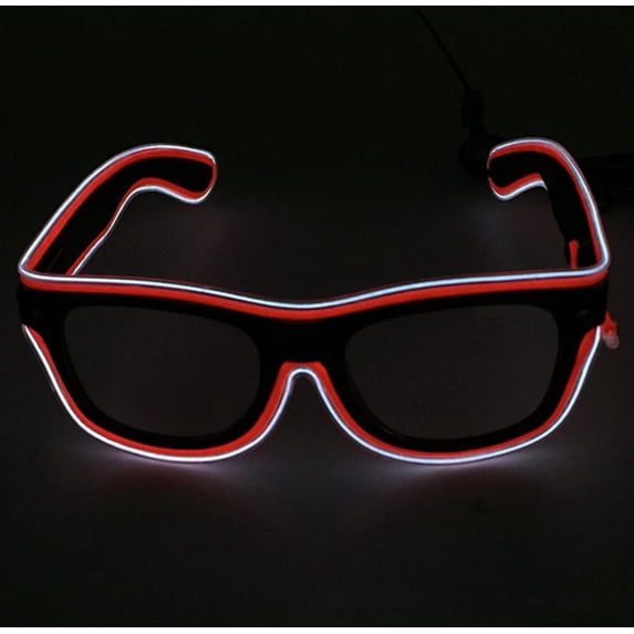 LINLIN LED Glasses, Light Up Rave Glasses LED Party Glasses Light Up Rave Glasses Battery LED Glasses for Halloween