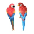 thumbnail image 2 of 2x Parrot Decors Estatuas de jardín Decoraciones de arte Ornamentos Esculturas de loros para jardines de jardinería de jardín de interior de césped, 2 of 8