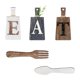 thumbnail image 1 of Juego de 5 letreros colgantes para tabla de cortar, decoración rústica de madera, decoración de pared con tenedor y cuchara para hotel, sala de estar E, 1 of 8