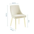 thumbnail image 5 of Modway Amplify 18" Sled Base Performance Velvet Dining Side Chair in Gold/Gray, 5 of 10