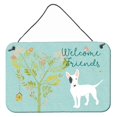 thumbnail image 1 of "Treasures Friends Patched Welcome White Bull Terrier Metal Print, 8hx12w, Multicolor" Caroline's Treasures BB7607DS812, 1 of 1