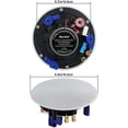 thumbnail image 3 of Altavoces de techo Herdio, 320 vatios, 2 vías, montaje empotrado, 4 pulgadas, paquete de 4, 3 of 7